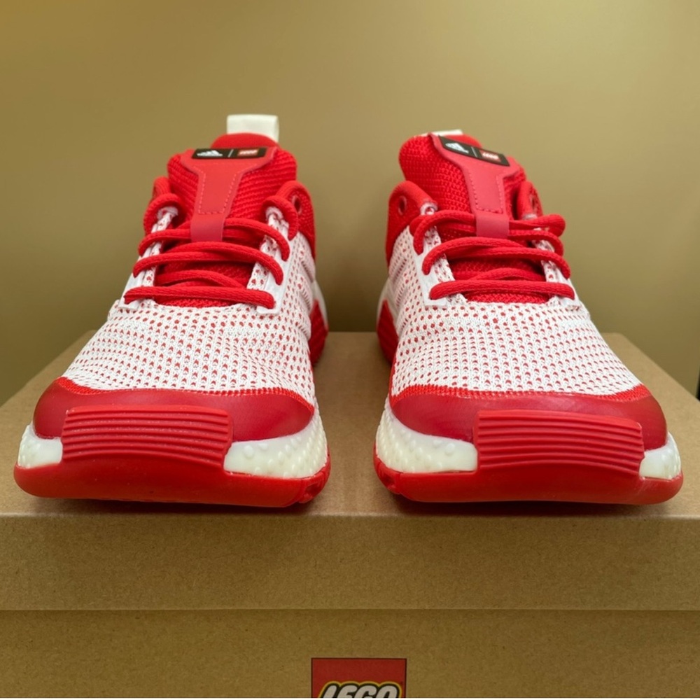 Adidas LEGO x Sport Pro J Youth size 7 Red and White Sneakers